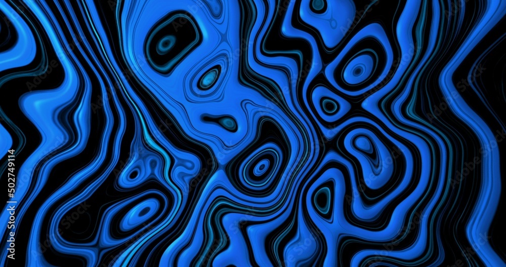 Obraz premium Blue Liquid Ink Animation Background