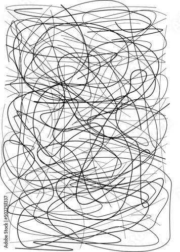 Chaotic Lines, Random Chaotic Lines, Scattered Lines, Random Chaotic Lines Asymmetrical Texture Vector Art Illustration