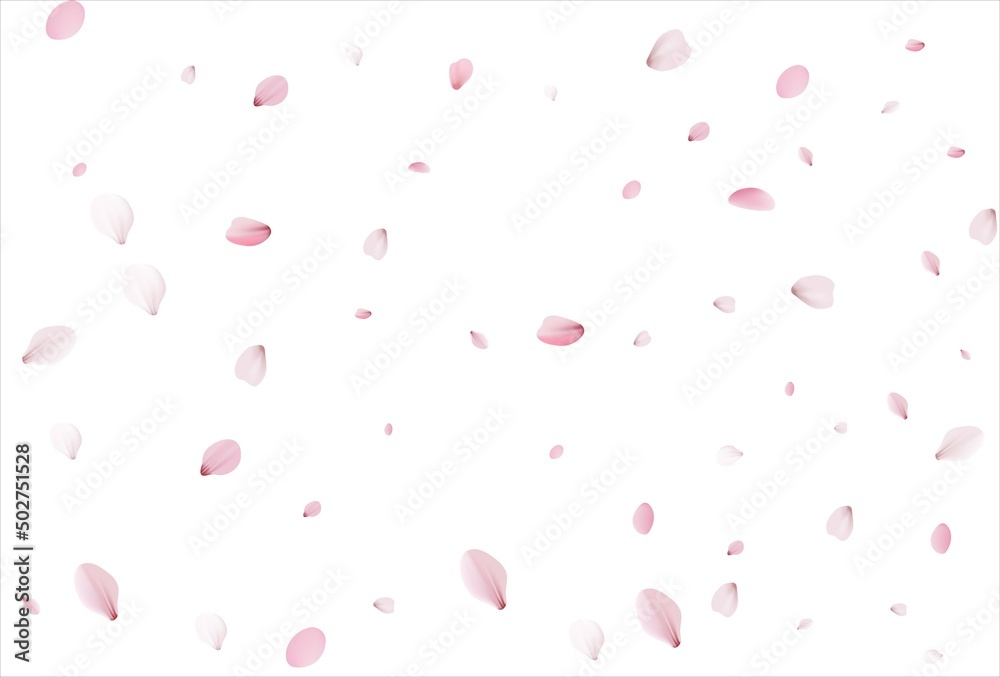 Sakura petals. Cherry petals backdrop - obrazy, fototapety, plakaty 