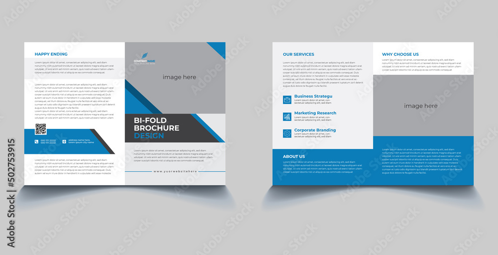 Bi-fold Brochure Design Template