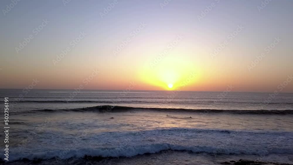 Slow motion of Surfers after a burial at sea. Stunning aerial view flight panorama overview drone footage at sunset San Diego Windansea Beach USA 2018. Cinematic view from above by Philipp Marnitz Slow motion of Surfers after a burial at sea. Stunning aerial view flight panorama overview drone footage at sunset San Diego Windansea Beach USA 2018. Cinematic view from above by Philipp Marnitz