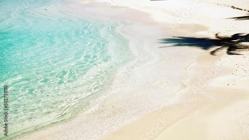 The coastline of the ocean. Maldives, June 2021 