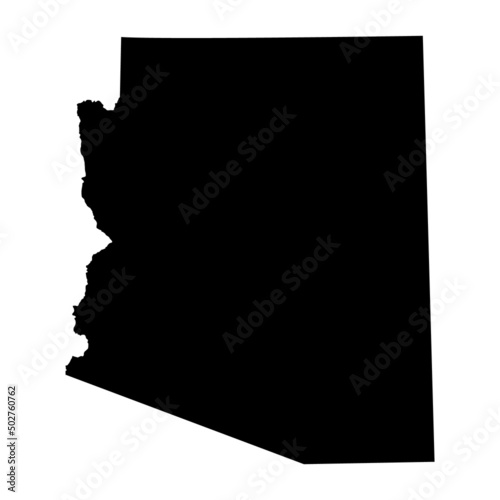 Arizona map shape, united states of america. Flat concept icon symbol vector illustration