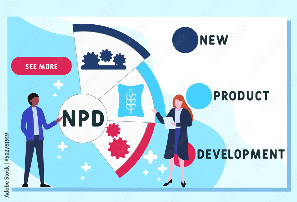 NPD New Product Development acronym. business concept background. vector illustration concept with keywords and icons. lettering illustration with icons for web banner, flyer, landing page NPD New Product Development acronym. business concept background. vector illustration concept with keywords and icons. lettering illustration with icons for web banner, flyer, landing page