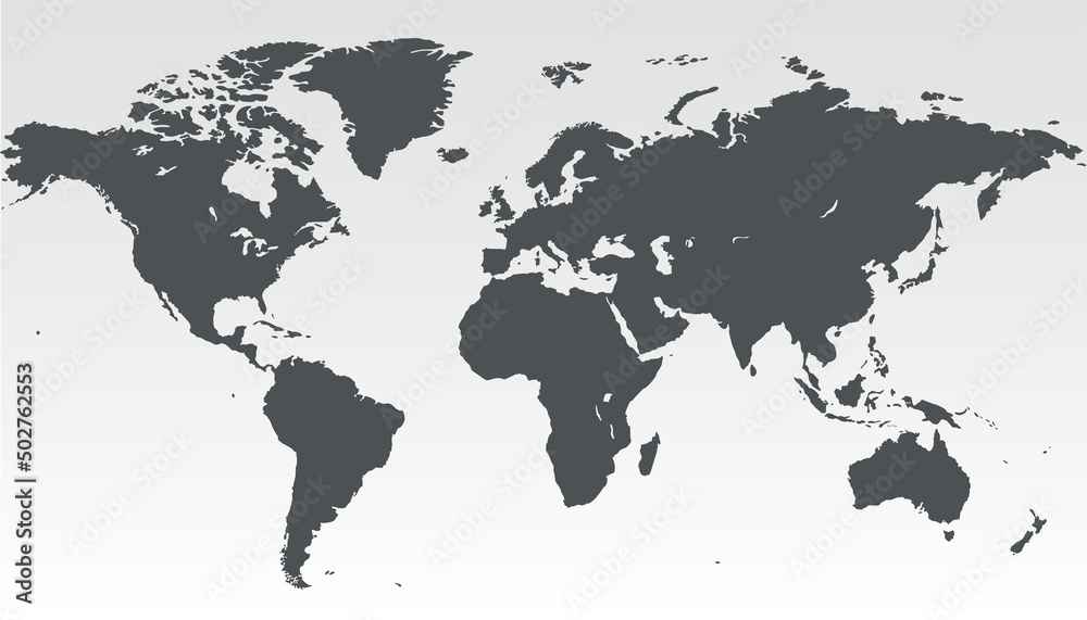 Obraz premium World map. Color vector modern. 
