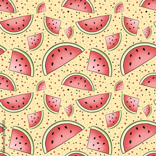 seamless pattern with watermelon 
