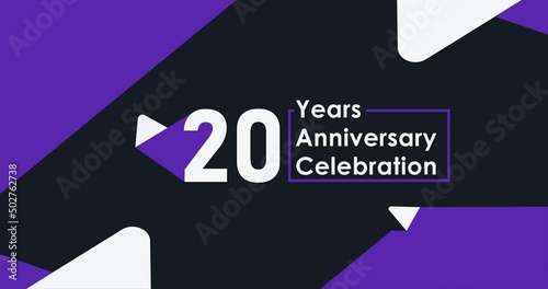 20 year's anniversary celebration modern animation design