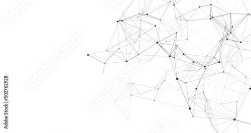 Network connection structure. Concept of hi tech and future. Communication and web concept. Big data visualization. Vector illustration.