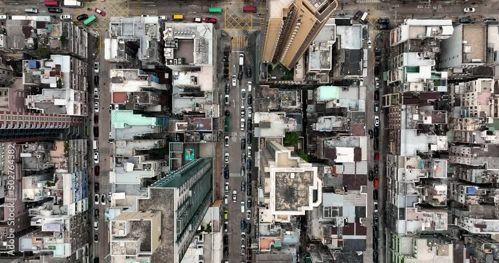 Top down view of Hong Kong city Top down view of Hong Kong city