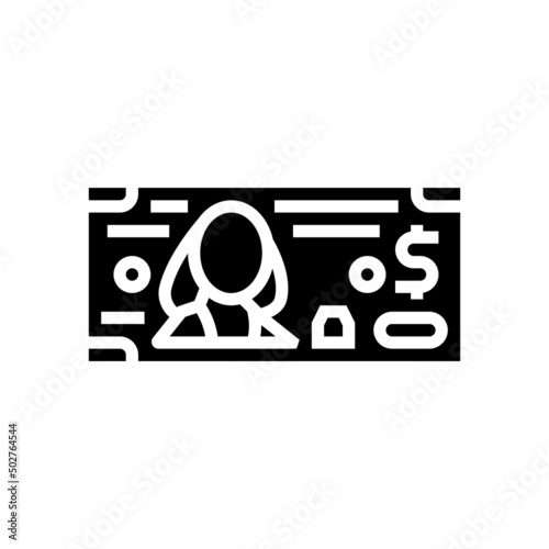 dollar usd glyph icon vector. dollar usd sign. isolated contour symbol black illustration