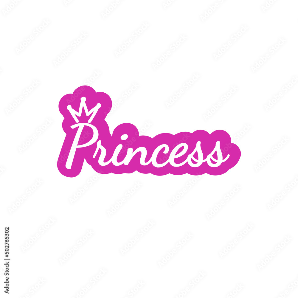 Hand drawn lettering little princess with crown foe print, clothe, card, decor. Kids print for girl.
Hand drawn lettering little princess with crown foe print, clothe, card, decor. Kids print for girl.