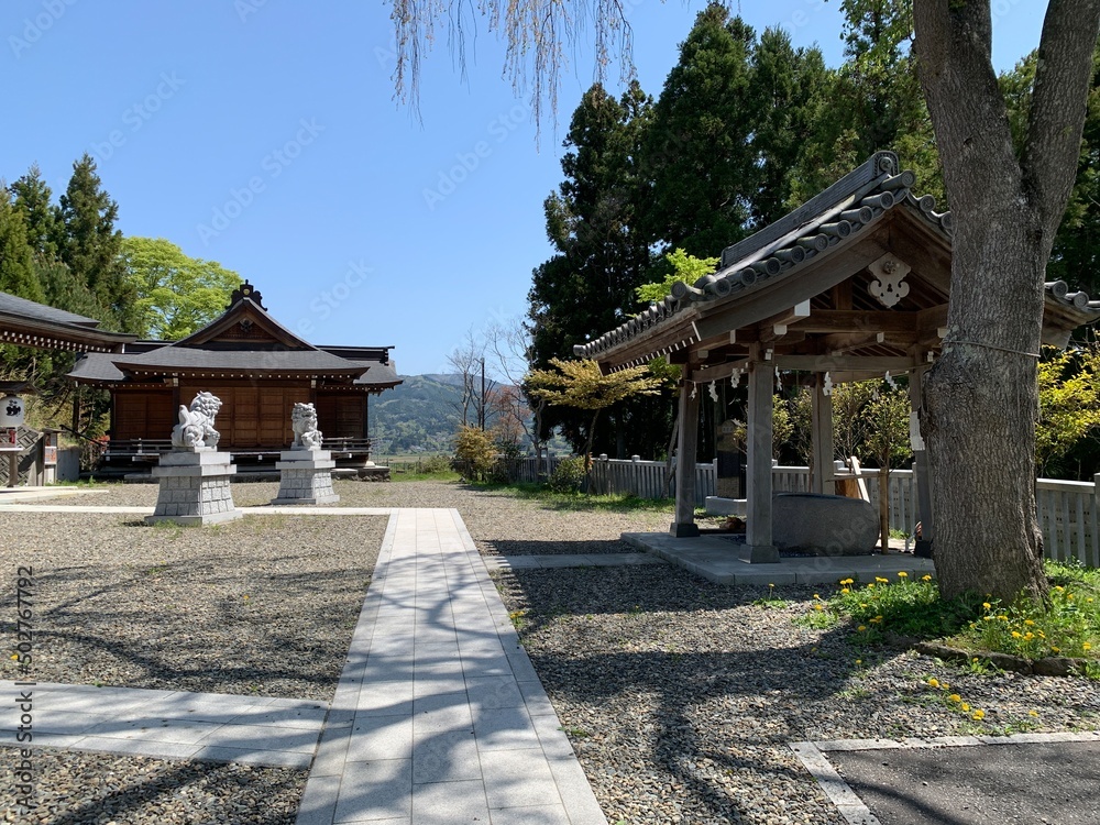 Obraz premium 平泉の熊野三社