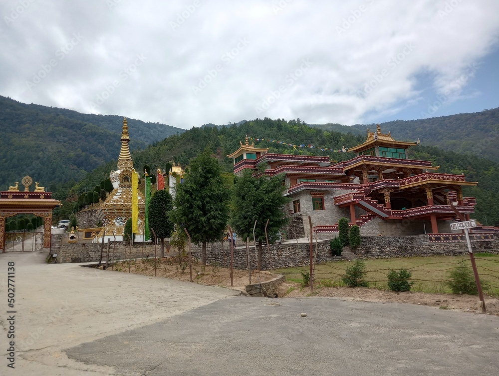 A monastery in the Himalayas