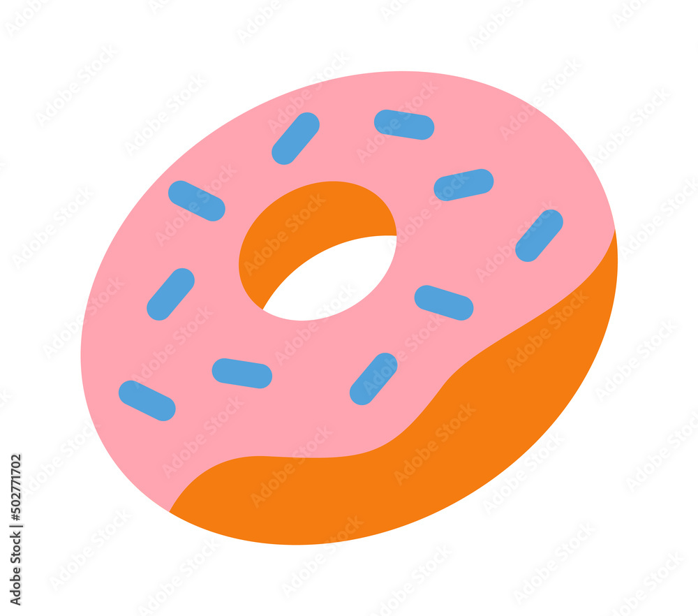 Fototapeta premium Cartoon donut icon. Vector illustration