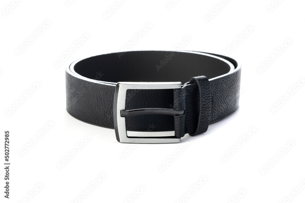black leather belt isolated black leather belt isolated