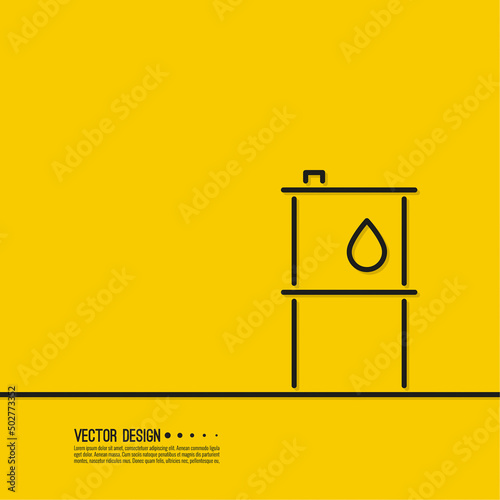 Vector illustration with oil barrel