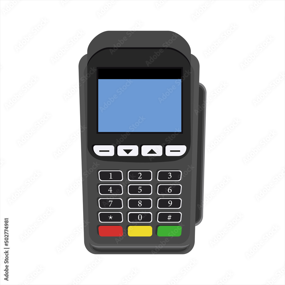 Pos terminal isolated on white background Pos terminal isolated on white background