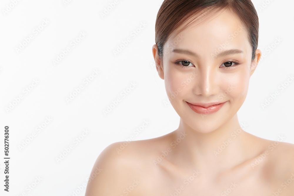 Beautiful young asian woman with clean fresh skin on white background, Face care, Facial treatment, Cosmetology, beauty and spa, Asian women portrait. Beautiful young asian woman with clean fresh skin on white background, Face care, Facial treatment, Cosmetology, beauty and spa, Asian women portrait.