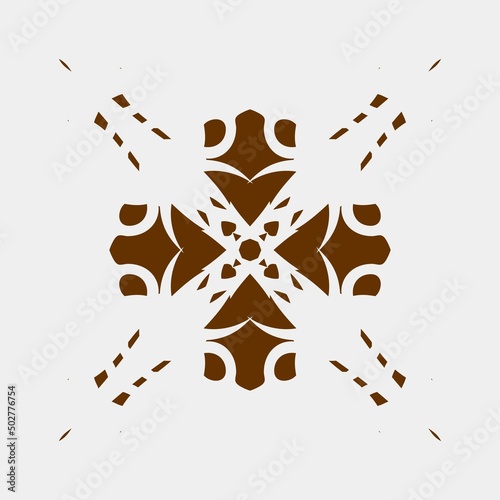 vector illustration of a simple mandala, unique, circle, flower, abstract round ceramic, bloom, beautiful, symmetrical, geometric, unique, cloth motif or others