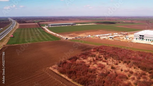 construction of a factory next to the highway