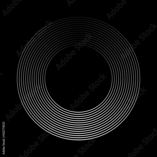 Halftone dots in circle form. round logo . vector dotted frame . design element