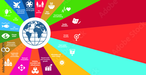 Sustainable Development Goals, Agenda 2030.  Vector illustration EPS 10, editable with clipping mask