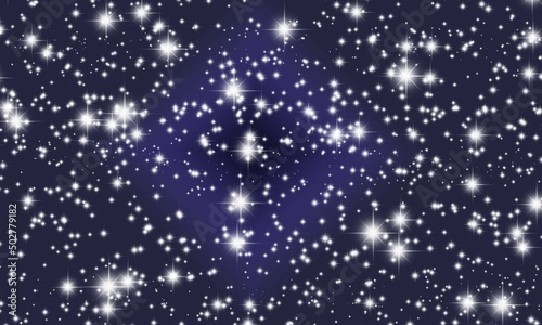 Sparkling stars with colorful backgrounds are used as background decorations.