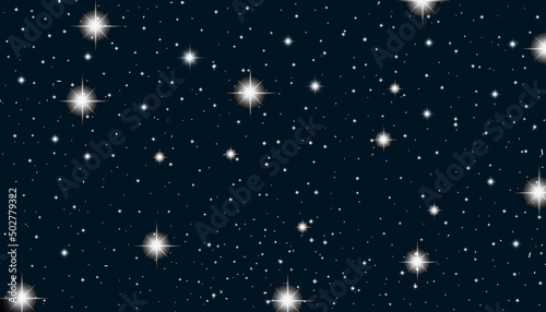 Sparkling stars with colorful backgrounds are used as background decorations.