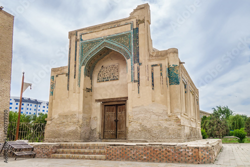 Medieval mausoleum of Bayon Kulikhon (Quli Khan), ruler of Chagatai Khanate. Built in 1358. Shot in Bukhara, Uzbekistan photo