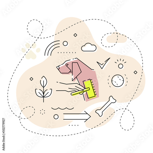 Dog Grooming Illustration