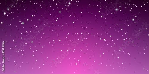 pink starry sky banner