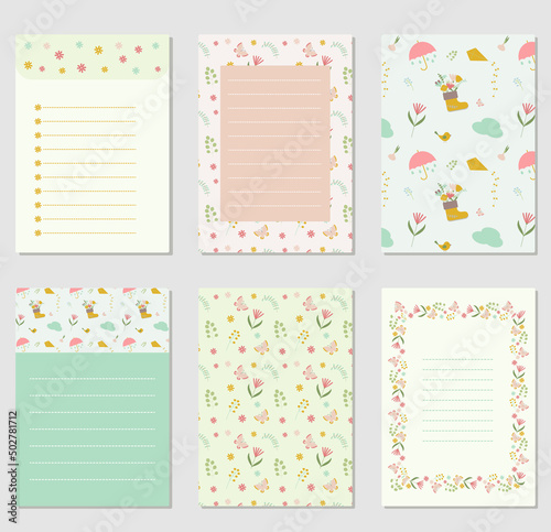 Collection of cute note paper