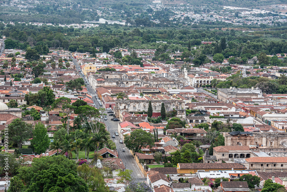Walking through the three times destroyed city of Antigua, Guatemala Walking through the three times destroyed city of Antigua, Guatemala