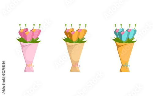 Vector illustration of bouqet of flowers
