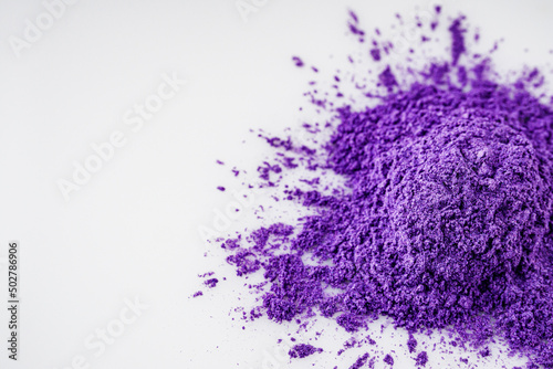 colored food confectionery dye kandurin on a white background