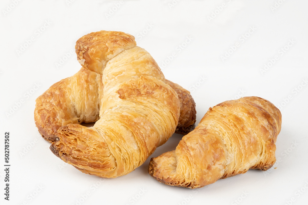 Salty croissant isolated on white background. Salty croissant isolated on white background.