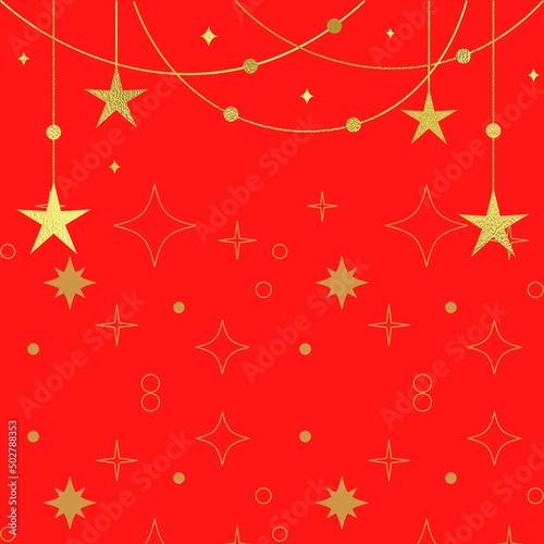 red christmas background with stars