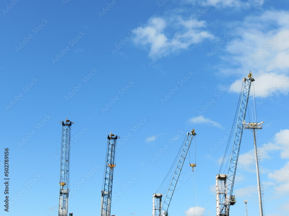 construction crane against blue sky construction crane against blue sky