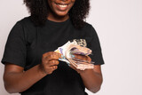 nigerian lady counting some money