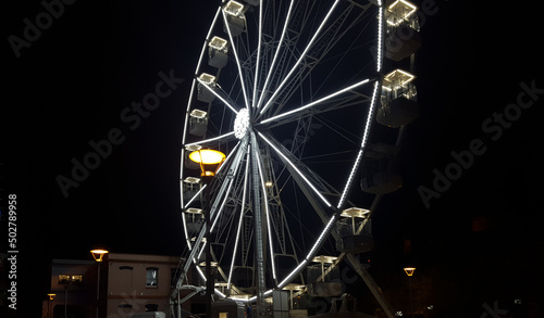 Ferries wheel at night in Bristol