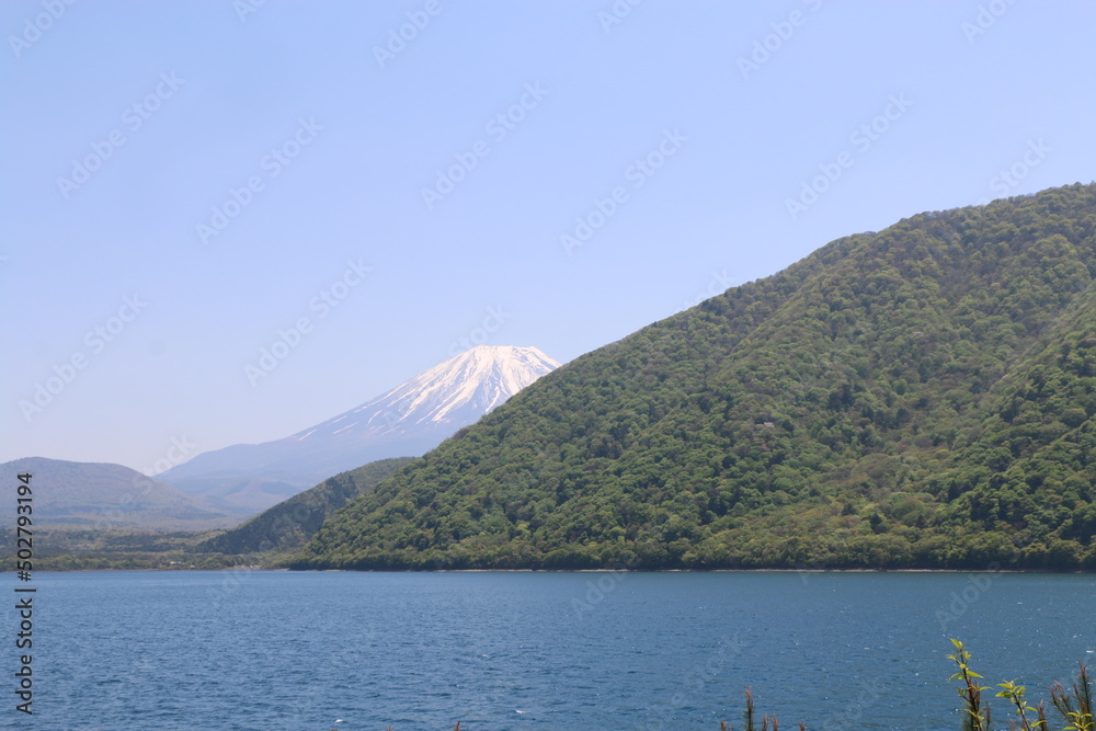 富士山と本栖湖 富士山と本栖湖