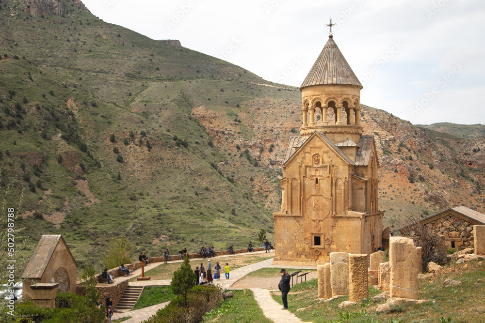 Armenian church. Beautiful view. Spring time