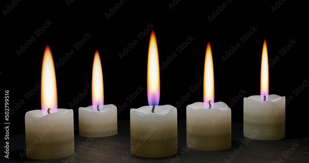 Candles burning festive background in beautiful style. Holiday background. Festive banner. Religion concept. Indian hindu festival. Happy birthday. 3d render Candles burning festive background in beautiful style. Holiday background. Festive banner. Religion concept. Indian hindu festival. Happy birthday. 3d render