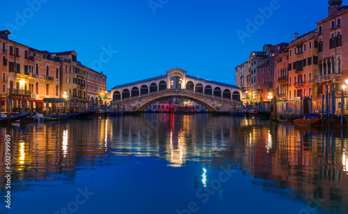 Rialto Bridge at dusk -  Venice, Italy © muratart