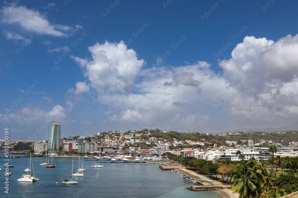 Fort-de-France waterfront, Martinique, French Antilles