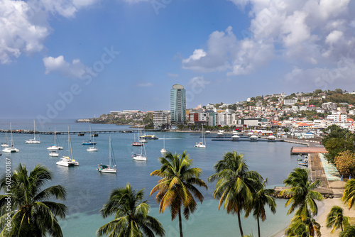 Fototapeta Naklejka Na Ścianę i Meble -  Fort-de-France waterfront, Martinique, French Antilles