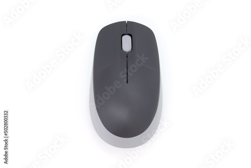 Modern computer mouse on a white background