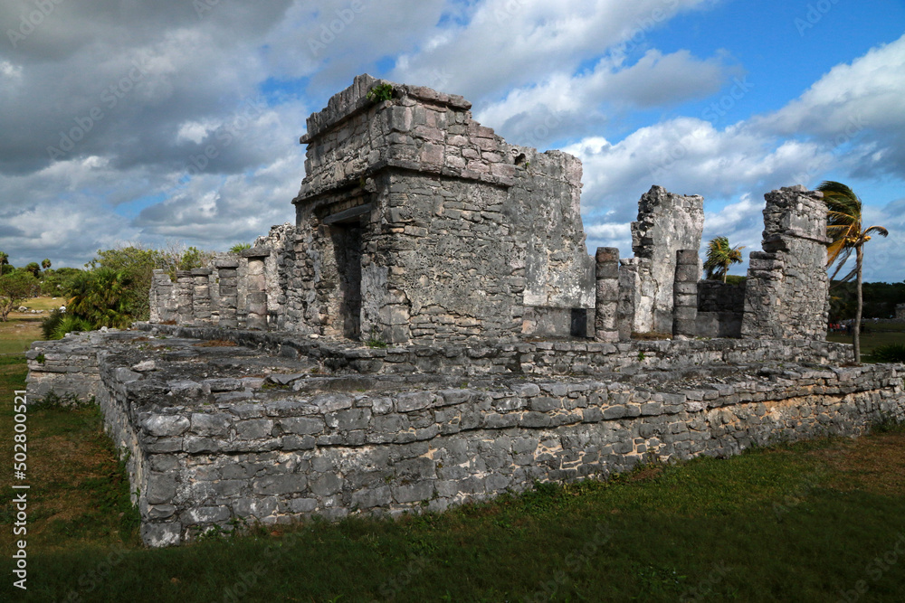 The Palace of The Great Lord - Mayan ruin in archaeological site in Tulum, Mexico