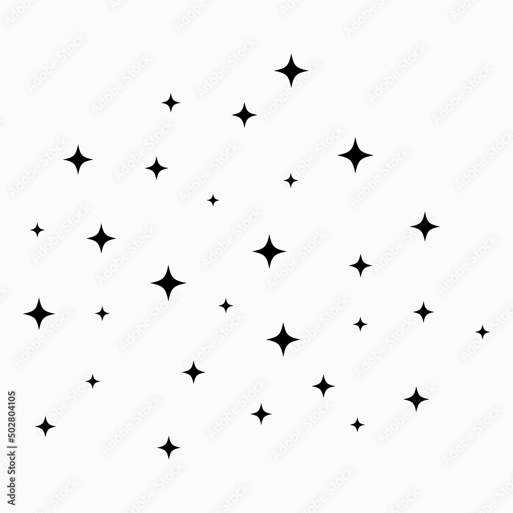 Fototapeta premium Abstract Falling Star Vector - Black Shooting Star with Elegant Star Trail on White Background
