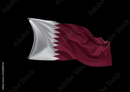 waving flag, Qatar